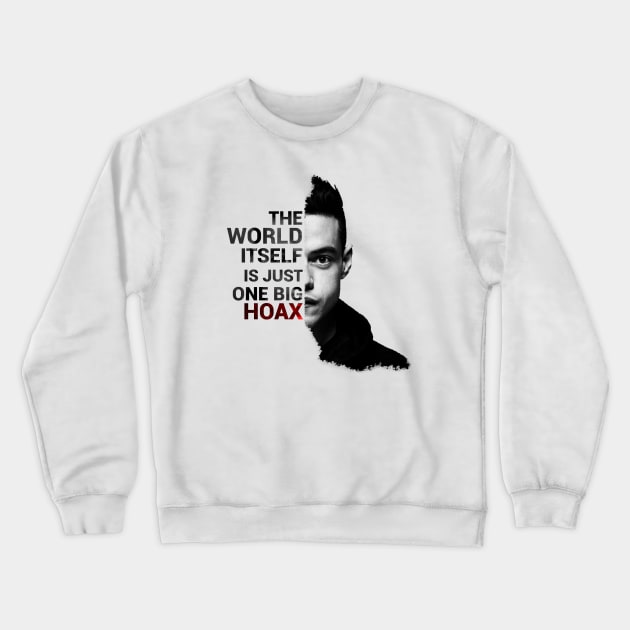 Mr. Robot - Elliot's Quote Crewneck Sweatshirt by Widmore